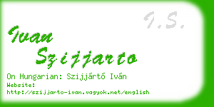 ivan szijjarto business card